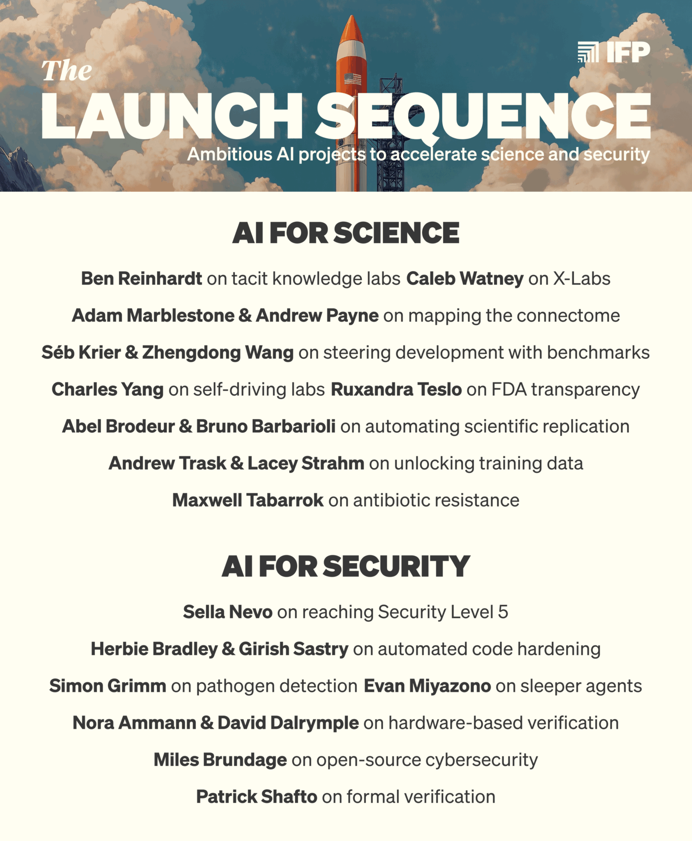 Request for Proposals: The Launch Sequence | IFP